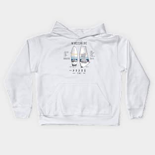 Windsurfing Gear Board Sail Drawing Lexicon Legend Kids Hoodie